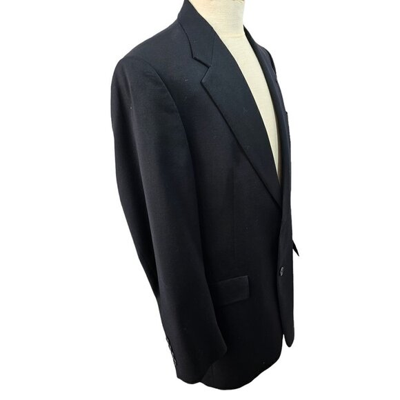 Hart Schaffner Marx Gold Trumpeter 2 Button Sport Coat 3.5" Notch Lapel 38R Navy - Picture 6 of 11
